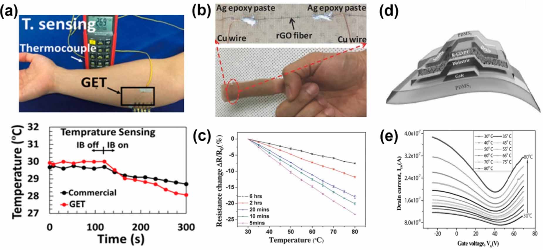 Flexible temperature sensors based on two-dimensional materials for ...