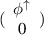 $( {\begin{array}{*{20}{c}} {{\phi ^ \uparrow }} \\ 0 \end{array}})$