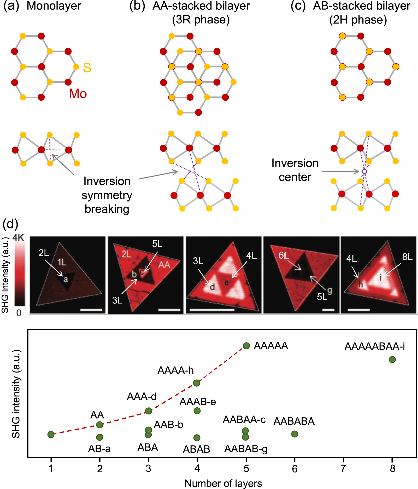 Symmetry breaking in 2D materials for optimizing second-harmonic ...