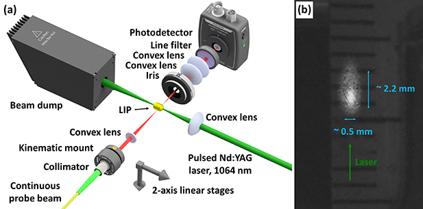 Spatiotemporal measurement of electron number density in high density ...