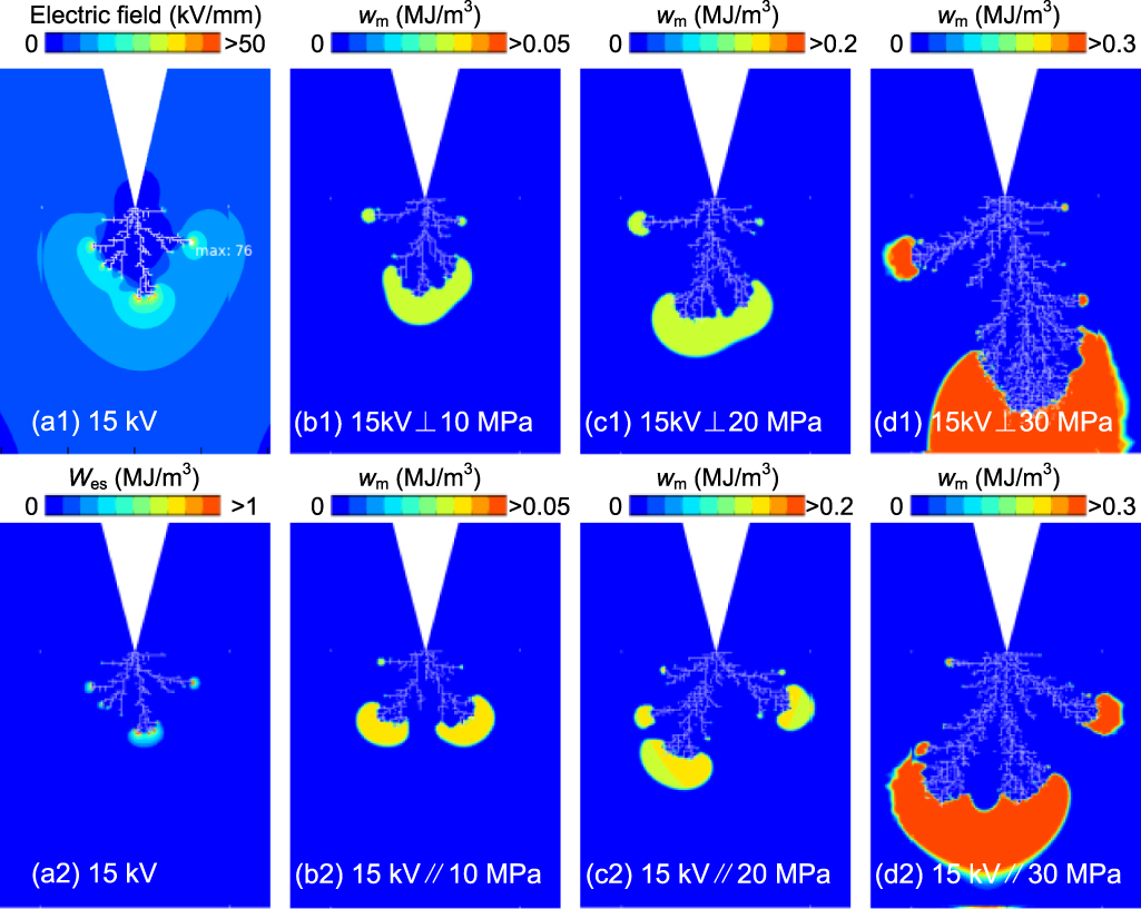 Simulation study on electrical tree propagation under electrical and ...