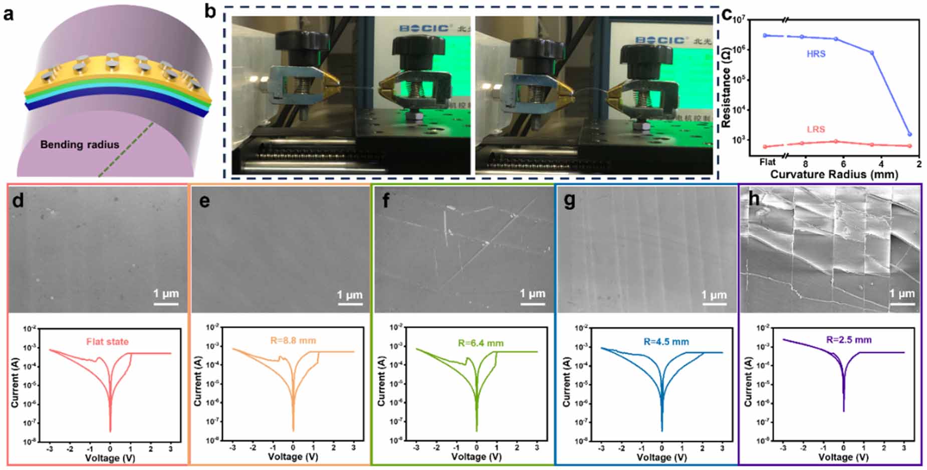 A multilevel resistive switching memristor based on flexible organic ...