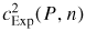 $c_{{\rm Exp}}^{2}( P,n )$