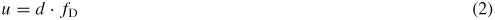Equation (2)