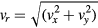 ${{v}_{r}}=\sqrt{\left(v_{x}^{2}+v_{y}^{2}\right)}$