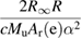 $ \displaystyle \frac{2R_{\infty}R}{cM_{\rm u}A_{\rm r}({\rm e})\alpha^{2}} $ 