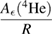 $ \newcommand{\e}{{\rm e}} \displaystyle \frac{A_\epsilon({\hspace{0pt}}^4{\rm He})}{R} $ 