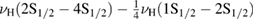 $\nu_{\rm H}({\rm 2S_{1/2}}-{\rm 4S_{1/2}}) - \frac{1}{4}\nu_{\rm H}({\rm 1S_{1/2}}-{\rm 2S_{1/2}})$ 