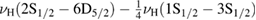$\nu_{\rm H}({\rm 2S_{1/2}}-{\rm 6D_{5/2}}) - \frac{1}{4}\nu_{\rm H}({\rm 1S_{1/2}}-{\rm 3S_{1/2}})$ 