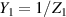 $Y_1 = 1/Z_1$
