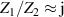 $Z_1/Z_2\approx \mathrm{j}$