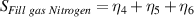 $ {S_{Fill\ gas\ Nitrogen}} = {\eta _4} + {\eta _5} + {\eta _6}$
