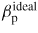 $\beta_{{\rm p}}^{{\rm ideal}}$