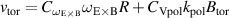 $v_{\rm tor} = C_{\omega_{\rm E\times B}} \omega_{\rm E \times B} R + C_{\rm Vpol} k_{\rm pol} B_{\rm tor}$