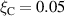 ${\xi_{\mathrm{C}} = 0.05}$