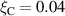$\xi_{\mathrm{C}} = 0.04$
