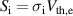 ${S_{\text{i}}} = {\sigma _{\text{i}}}{V_{{\text{th,e}}}}$