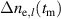 $\Delta n_{\textrm{e},l}(t_\textrm{m})$