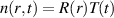 $n(r,t) = R(r)T(t)$