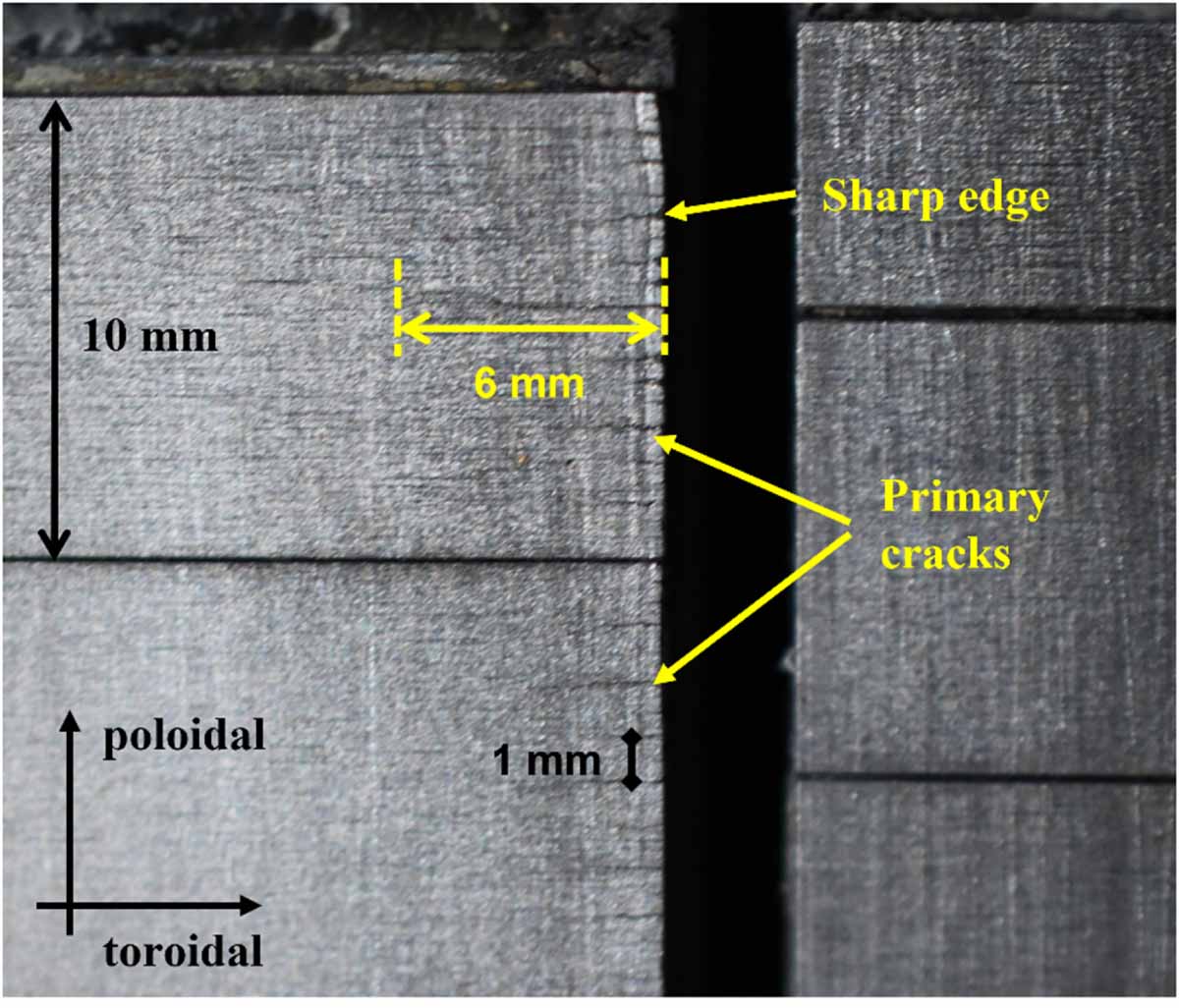 Characterization of in situ damage to tungsten PFCs induced by