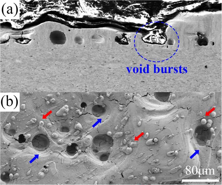 Ablation behavior of tungsten alloys under high-energy