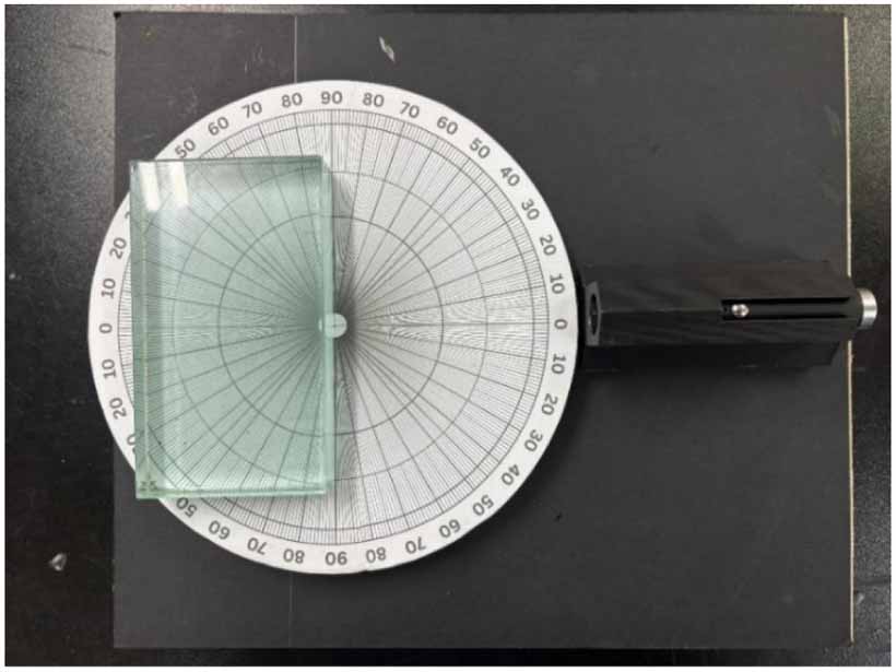 Optics Refraction Ruler A portable kit for refractive-index studies: refraction and critical ...