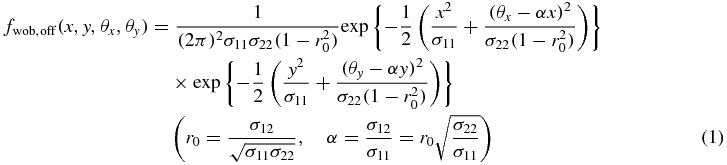 Equation (1)