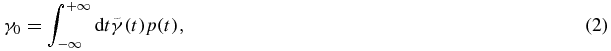 Equation (2)