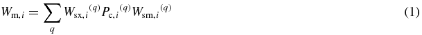 Equation (1)