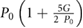${{P}_{0}}\left(1+\frac{5G}{2~{{P}_{0}}} \right)$