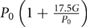 ${{P}_{0}}\left(1+\frac{17.5G}{{{P}_{0}}} \right)$