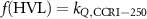 $f(\textrm{HVL}) = k_{Q,\textrm{CCRI}-250}$