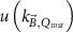 $u\left( {{k_{\vec B,{Q_{\text{msr}}}}}} \right)$