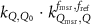 ${k_{Q,{Q_0}}}\, \cdot \,k_{{Q_{\text{msr}}},Q}^{{f_{\text{msr}}},{f_{\textrm{ref}}}}$