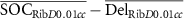 $\overline {{\text{SO}}{{\text{C}}_{{\text{Rib}}D0.01cc}}} - \overline {{\text{De}}{{\text{l}}_{{\text{Rib}}D0.01cc}}} $