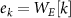 $e_k = W_E[k]$
