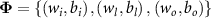 $} = \left\,} \right),\left( },} \right),\left( ,} \right)} \right\}$