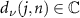 $d_\nu(j,n) \in \mathbb$