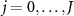 $j = 0, \dots, J$