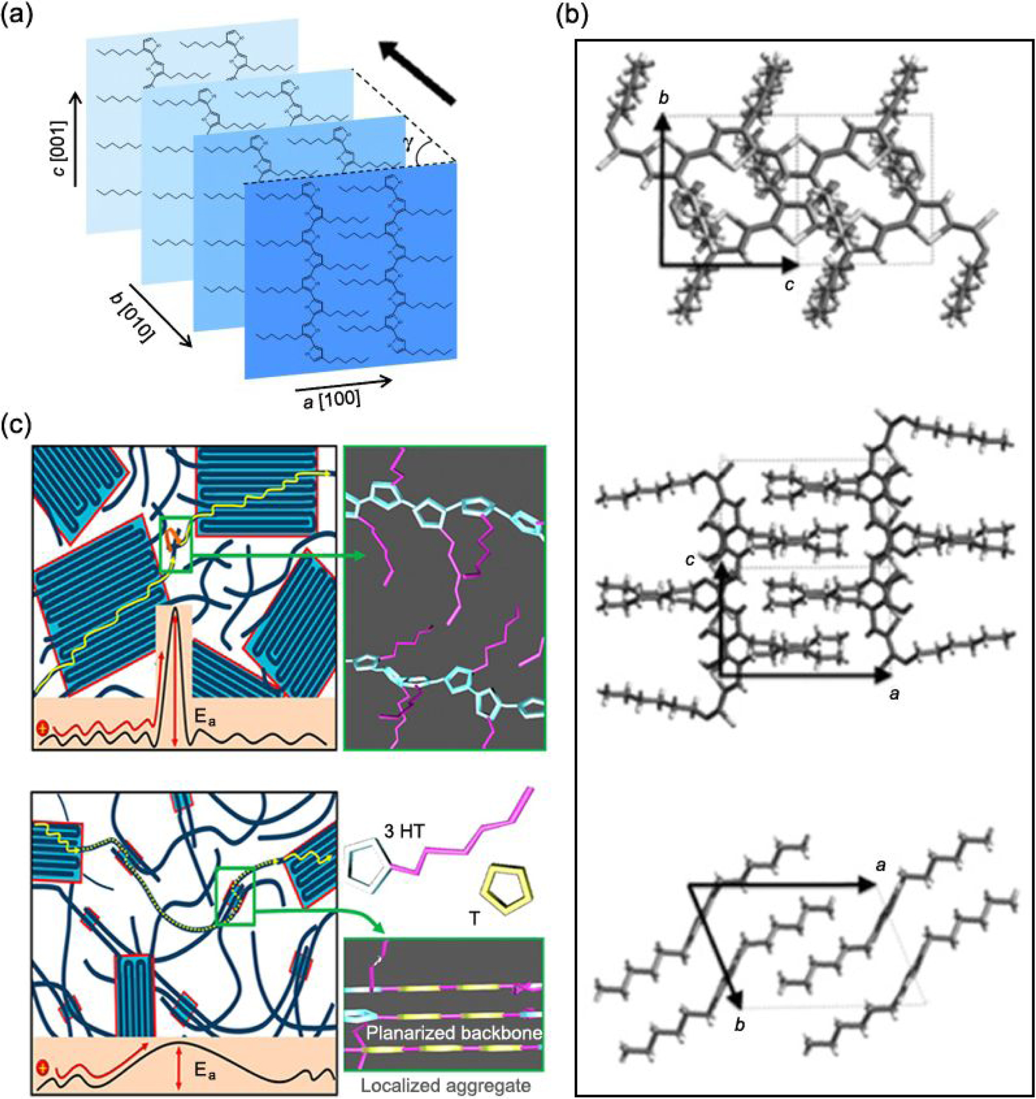 Multi-level aggregation of conjugated small molecules and polymers ...