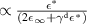 $\propto\frac{\epsilon^*}{(2\epsilon_\infty+\gamma^{\mathrm{d}}\epsilon^*)} $