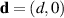 $\mathbf{d} = (d,0) $