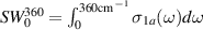 $SW_0^{360} = \int_0^{360\textrm{cm}^{-1}}\sigma_{1a}(\omega)d\omega $
