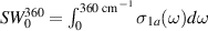 $SW_0^{360} = \int_0^{360{\text{ cm}^{-1}}}\sigma_{1a}(\omega)d\omega $