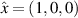 $\hat{x} = (1,0,0)$
