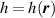 $h = h(\boldsymbol{r})$