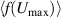 $\langle f(U_\mathrm{max})\rangle$