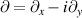 $\partial = \partial_x-i\partial_y$