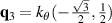 $\mathbf{q}_{3} = k_{\theta}(-\frac{\sqrt{3}}{2},\frac{1}{2})$
