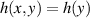 $h(x,y) = h(y)$